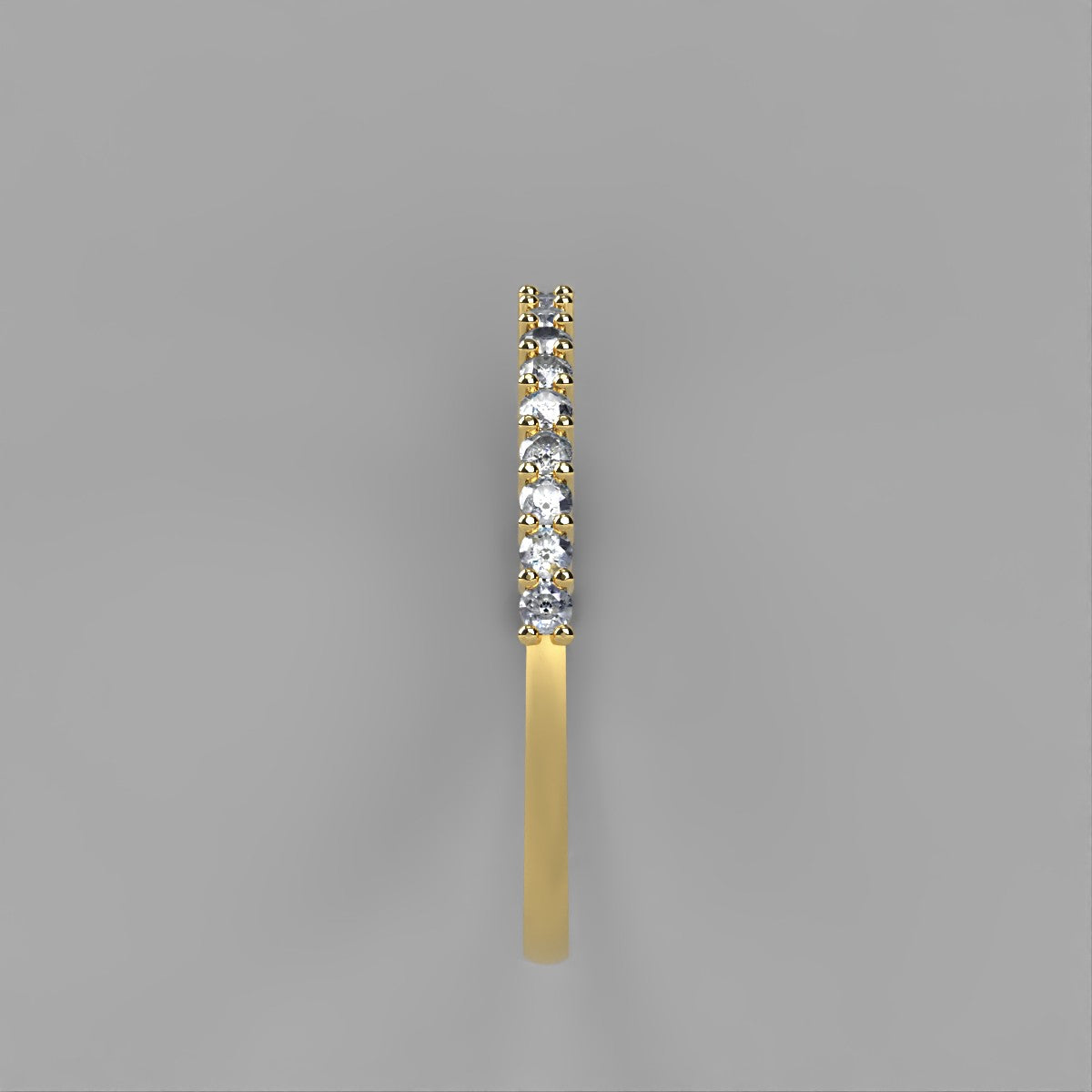 Media churumbela Salvatore en oro circonias en 1.5 mm