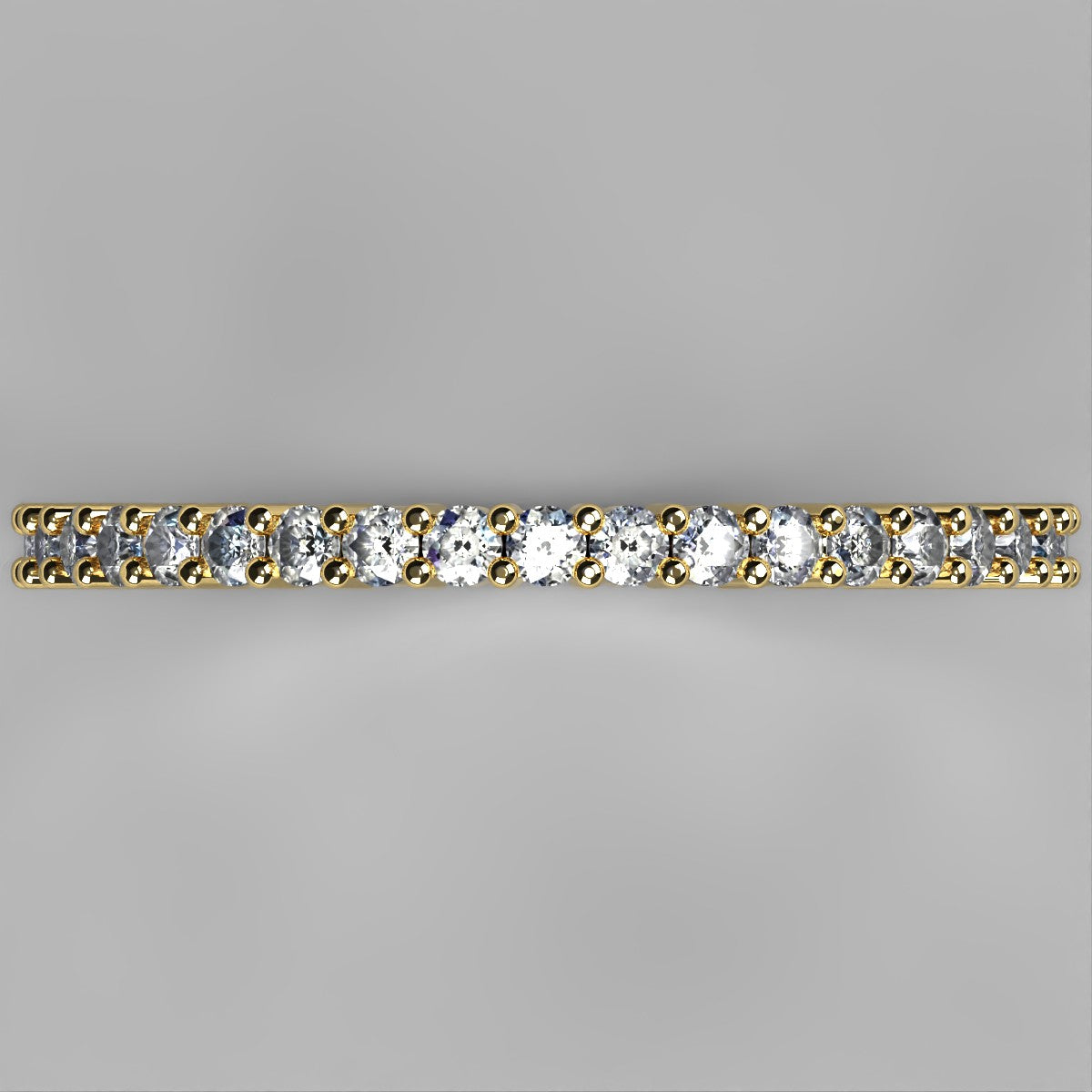 Media churumbela Salvatore en oro circonias en 1.5 mm