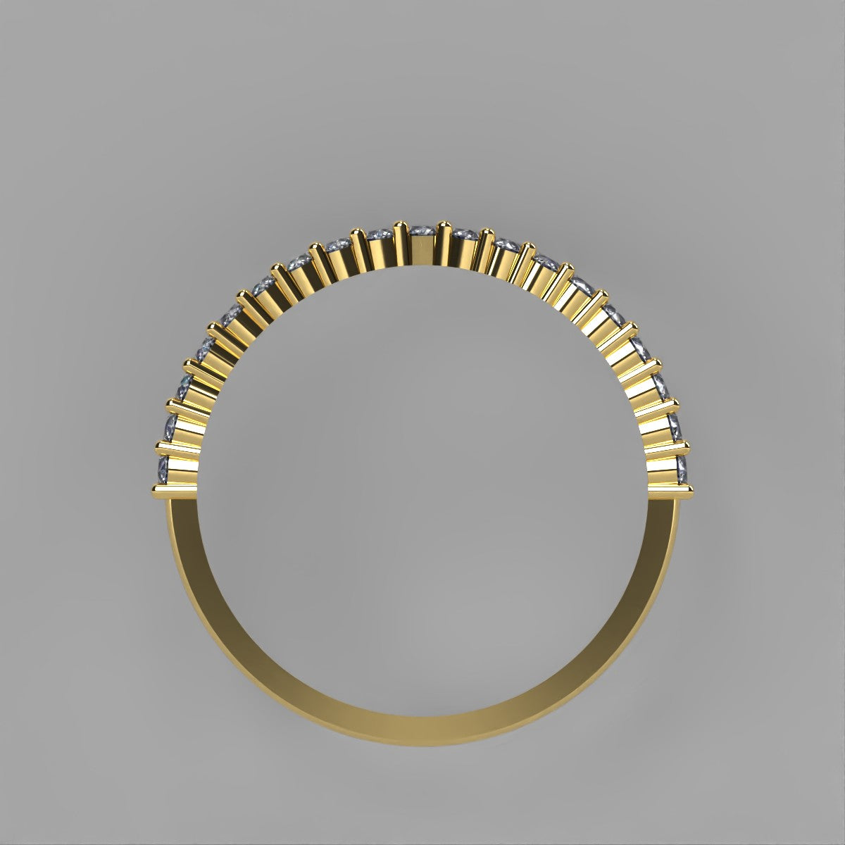 Media churumbela Salvatore en oro circonias en 1.5 mm