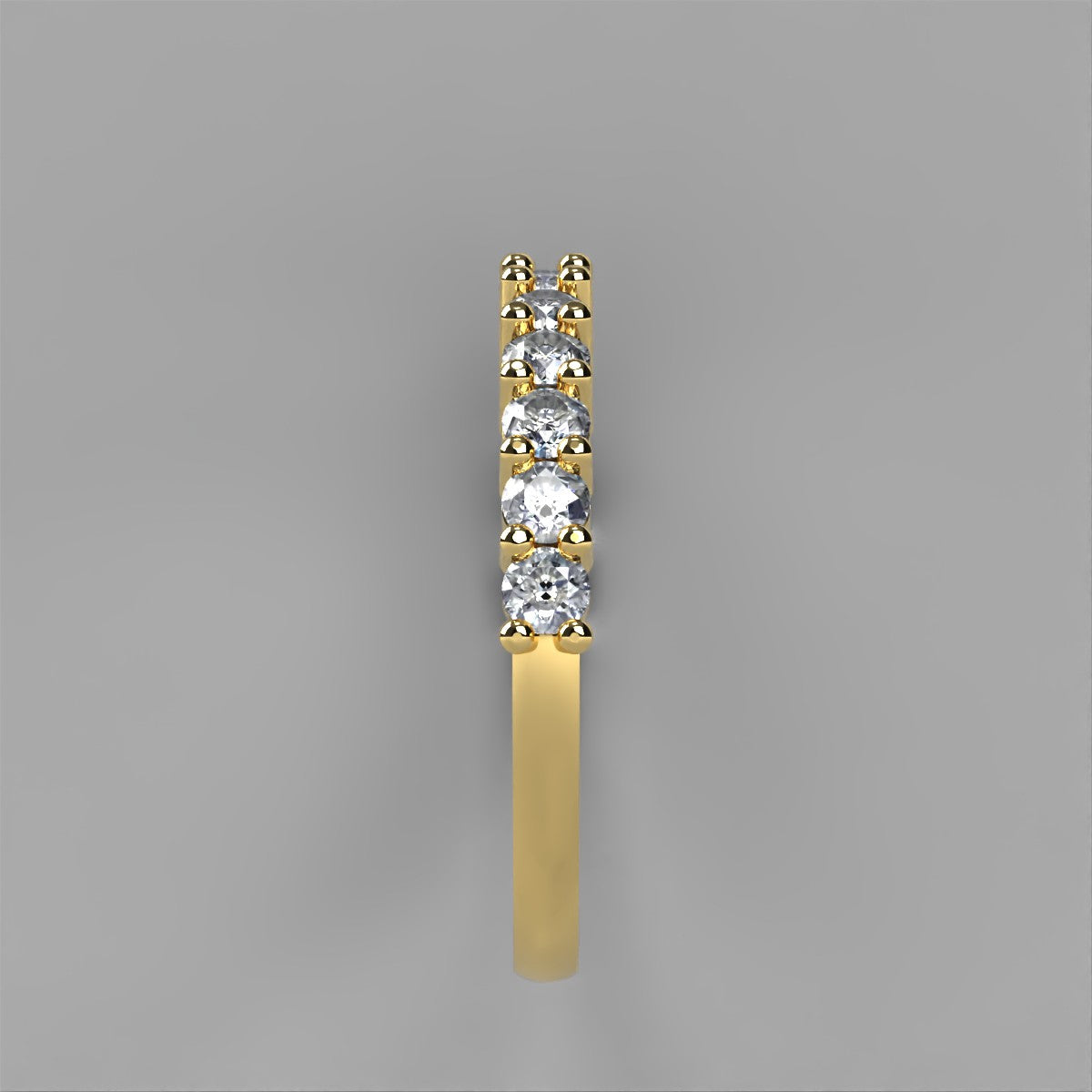 Media churumbela Salvatore en oro con circonias 2.5mm