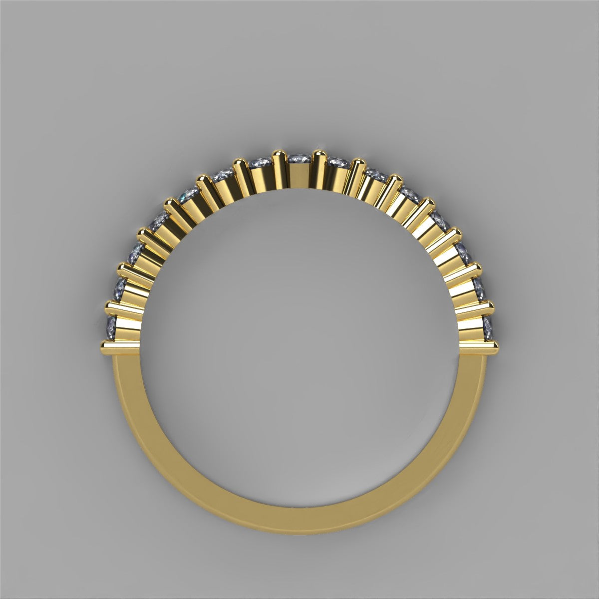 Media churumbela Salvatore en oro con circonias 2mm