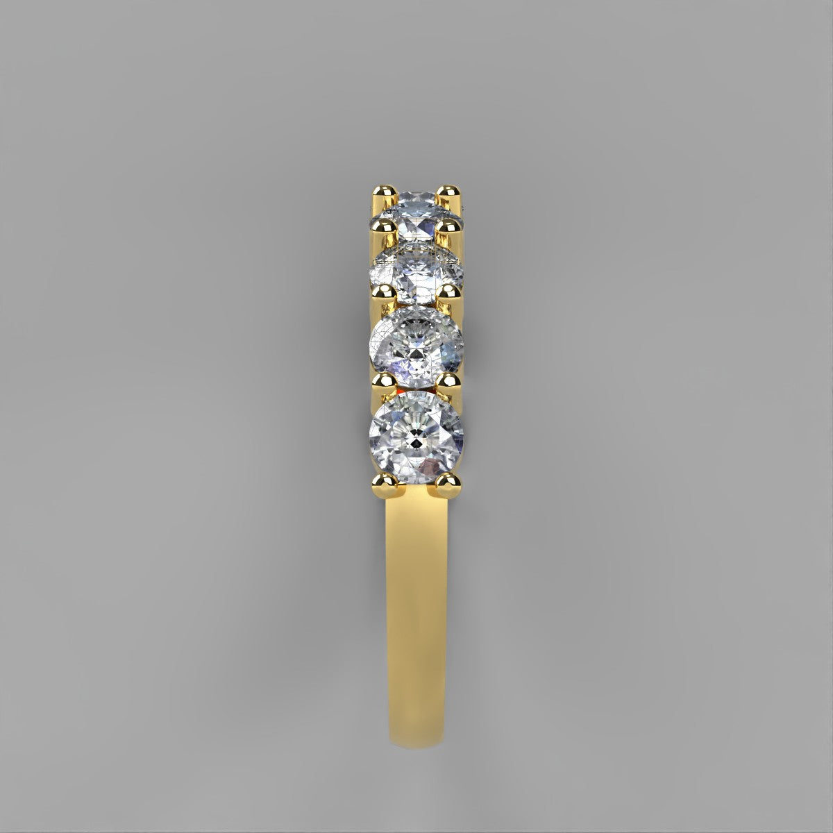 Media churumbela Salvatore en oro con circonias 3.5mm