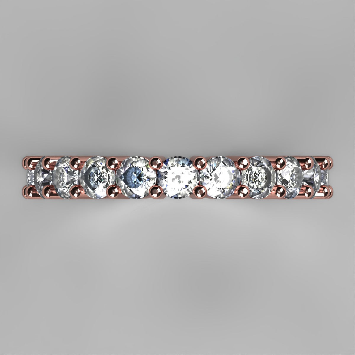 Media churumbela Salvatore en oro con circonias 3mm