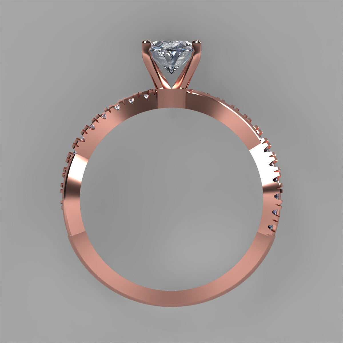 Anillo Slim en oro corte oval