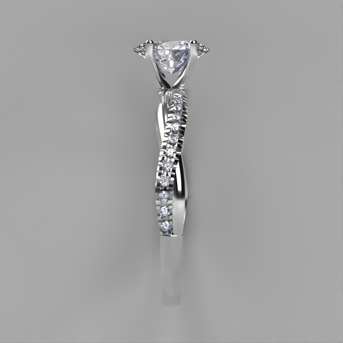 Anillo Slim en oro corte oval