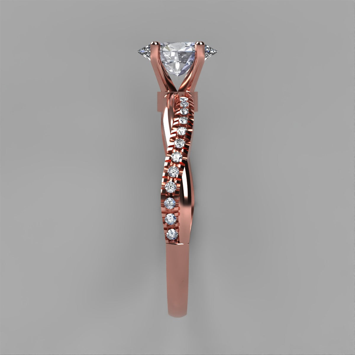 Anillo Slim en oro corte oval