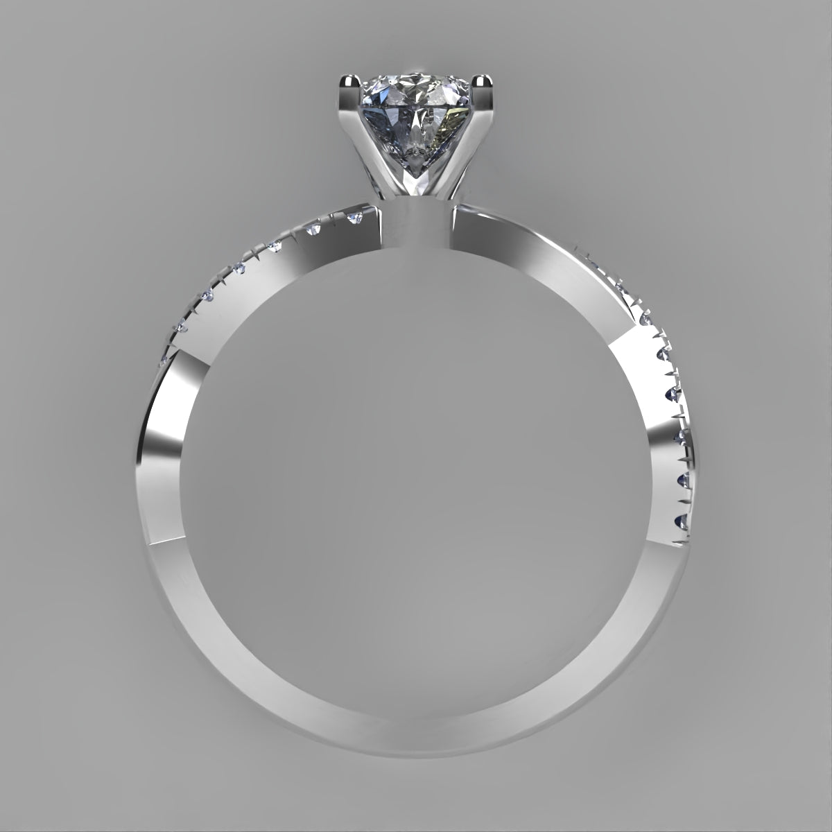 Anillo Slim en oro corte pera
