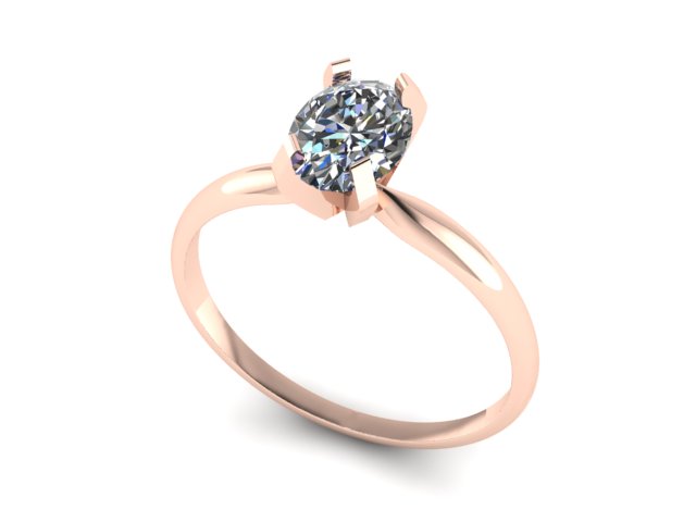 Anillo Emily solitario en oro con Diamante de laboratorio 1.00 ct
