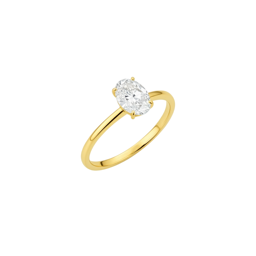 Anillo Afrodita en oro amarillo 10k con circonias