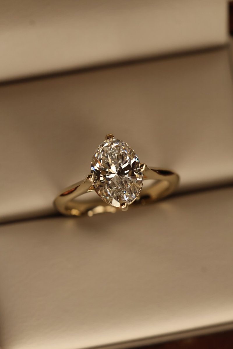 Anillo Annelise en Oro Amarillo 14K con Diamante de Laboratorio de 2.17ct | IGI - Mouty Joyería