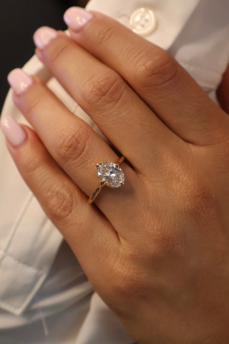 Anillo Annelise en Oro Amarillo 14K con Diamante de Laboratorio de 2.17ct | IGI - Mouty Joyería
