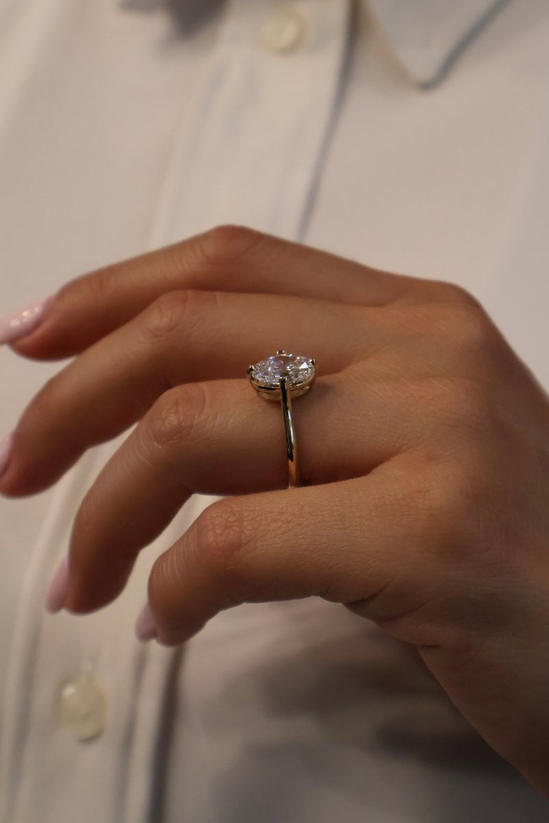 Anillo Annelise en Oro Amarillo 14K con Diamante de Laboratorio de 2.17ct | IGI - Mouty Joyería