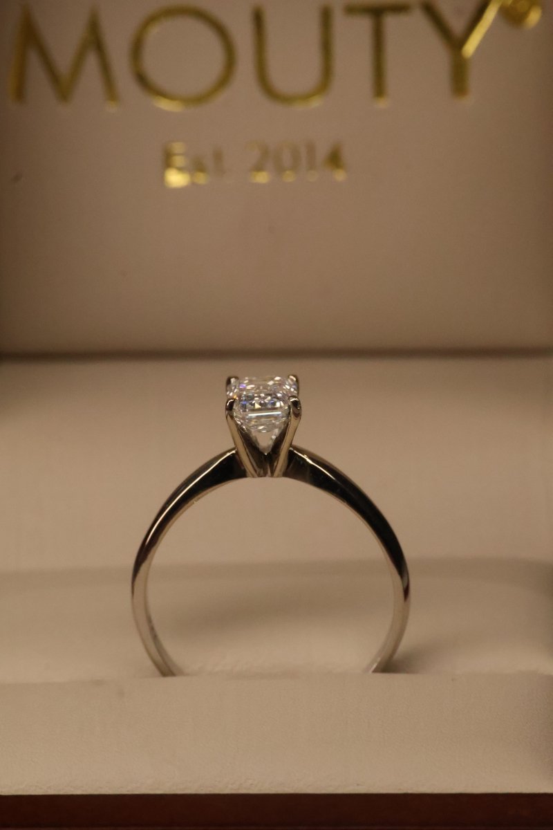 Anillo Aria solitario en Oro Blanco 14k con Diamante Laboratorio 1.03ct Mod.15898 - Mouty Joyería
