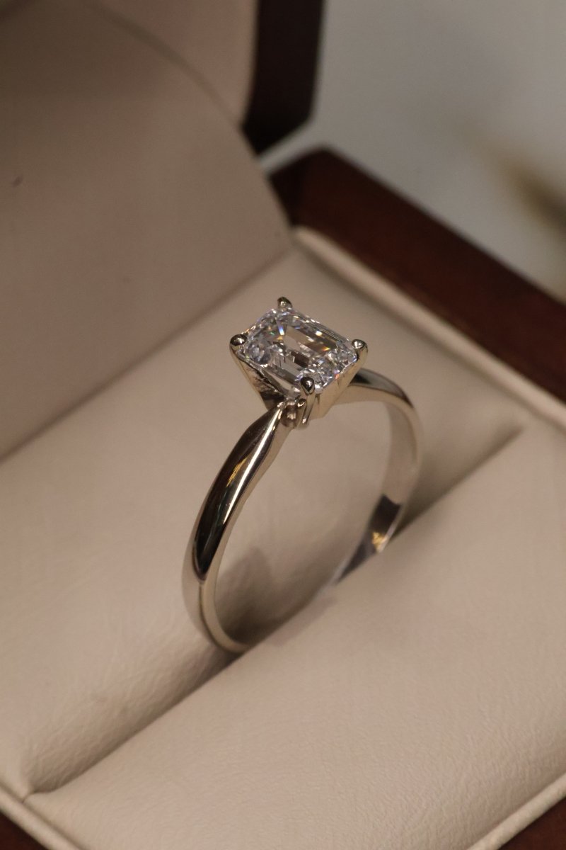 Anillo Aria solitario en Oro Blanco 14k con Diamante Laboratorio 1.03ct Mod.15898 - Mouty Joyería