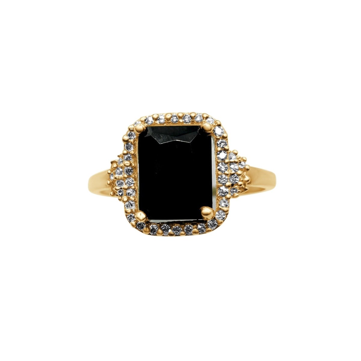 Anillo Camil en oro amarillo 10k con circonias - Mouty Joyería
