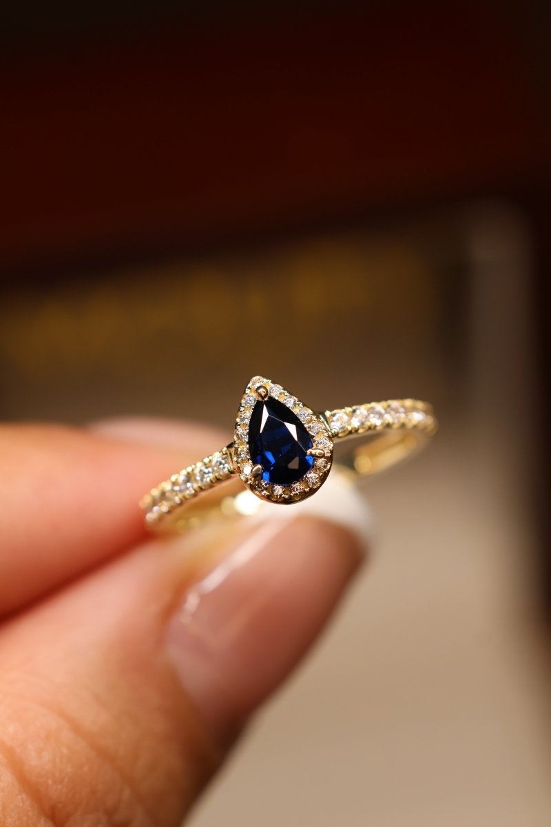 Anillo en Oro Amarillo 14k con Circonia Mod. 15882 - Mouty Joyería