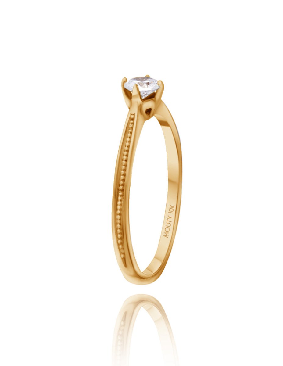 Anillo Lahia en oro .15 ct - Mouty Joyería