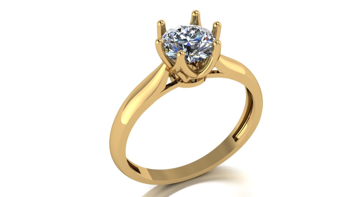 Anillo Magnolia en Oro Amarillo 10k - Mouty Joyería
