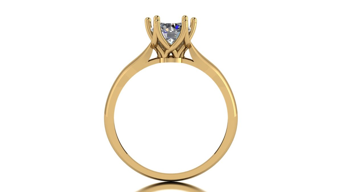 Anillo Magnolia en Oro Amarillo 10k - Mouty Joyería