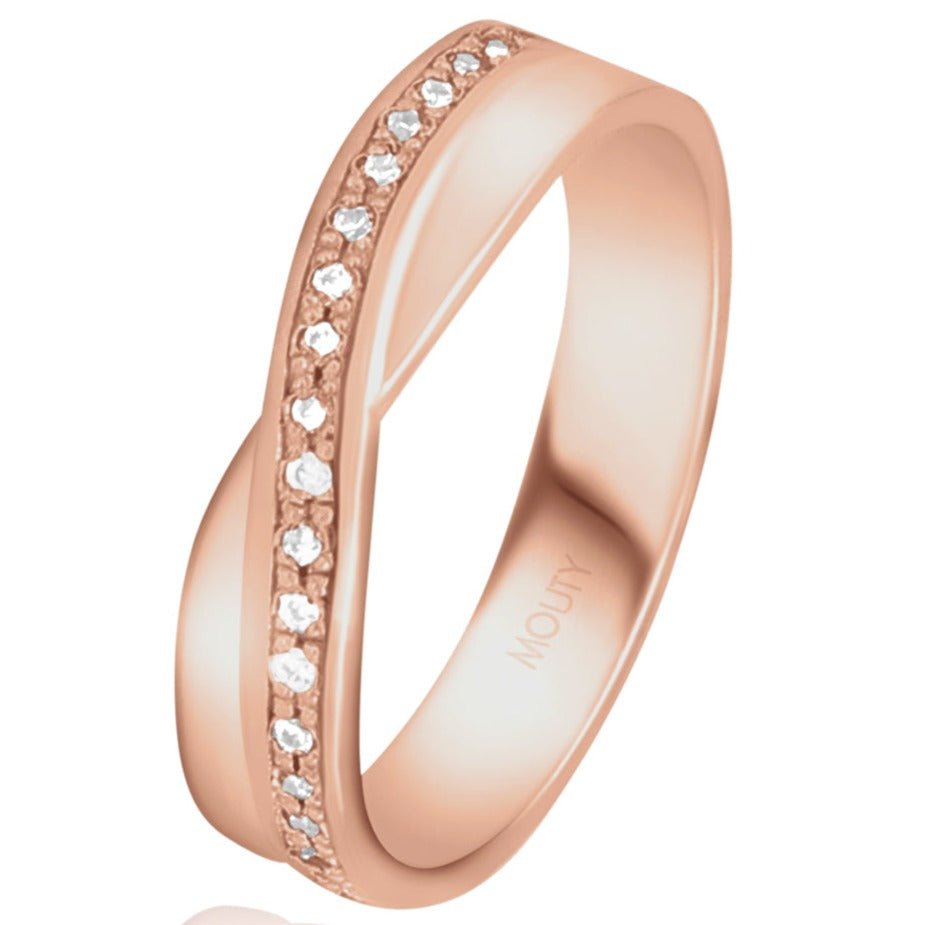 Argolla Infinite en Oro con circonias - Mouty Joyería