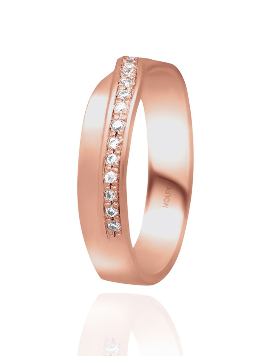 Argolla Infinite en Oro con circonias - Mouty Joyería