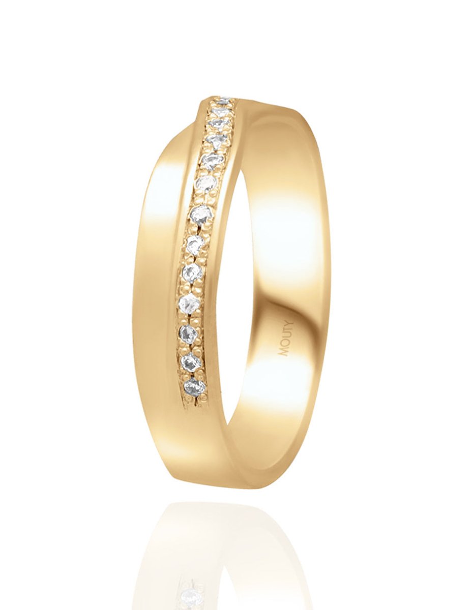 Argolla Infinite en Oro con circonias - Mouty Joyería