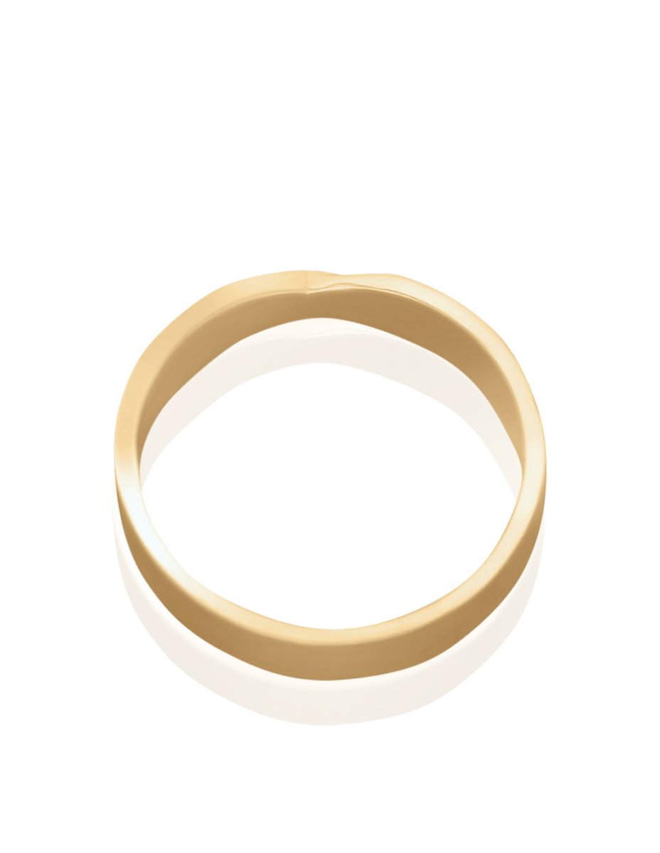 Par de argollas Infinite lisas en oro 5mm