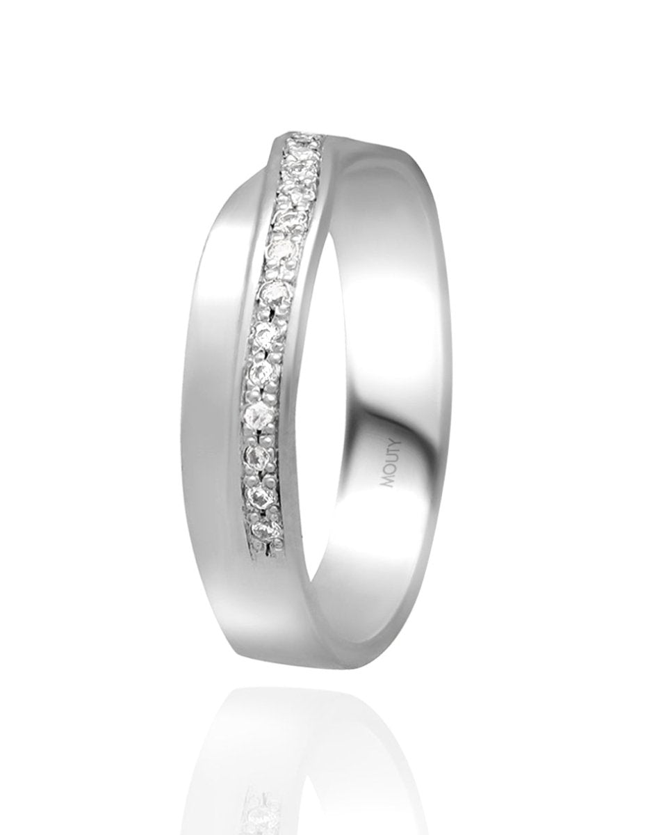 Argolla Infinite en Oro con circonias - Mouty Joyería