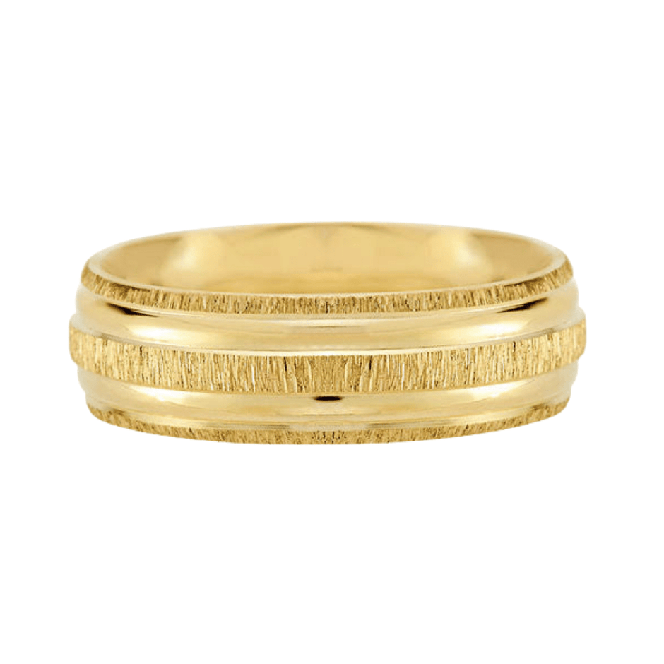 Argolla J en oro amarillo de 10k 6mm Confort hueca - Mouty Joyería