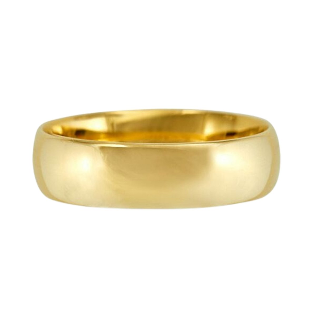 Argolla Lisa en Oro amarillo 6mm - Mouty Joyería