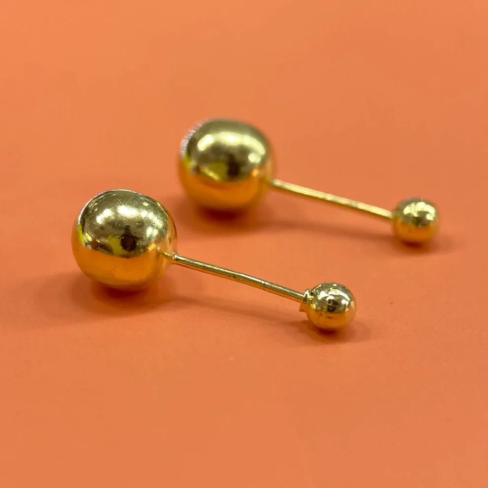 Broqueles Dormilona en Oro Amarillo 10k Cod. BROML005-7.5mm