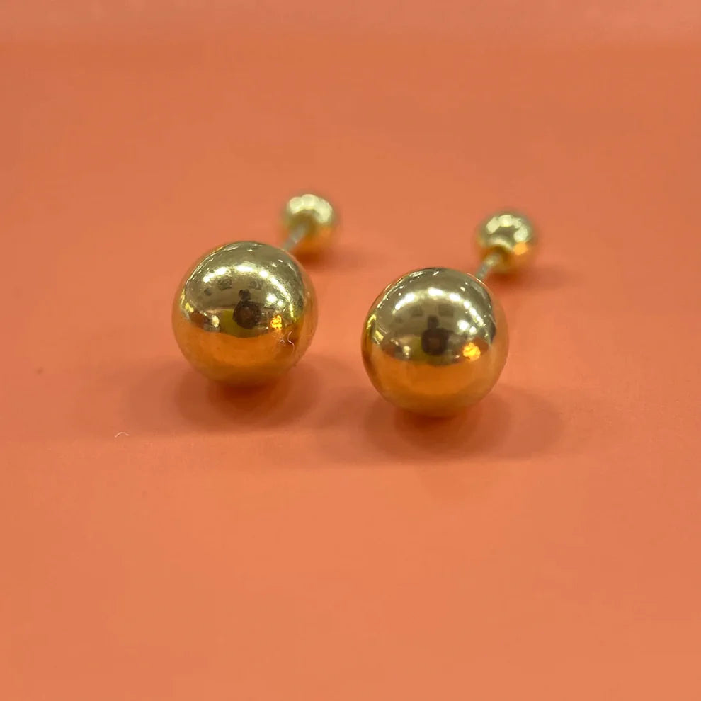 Broqueles Dormilona en Oro Amarillo 10k Cod. BROML005-7.5mm