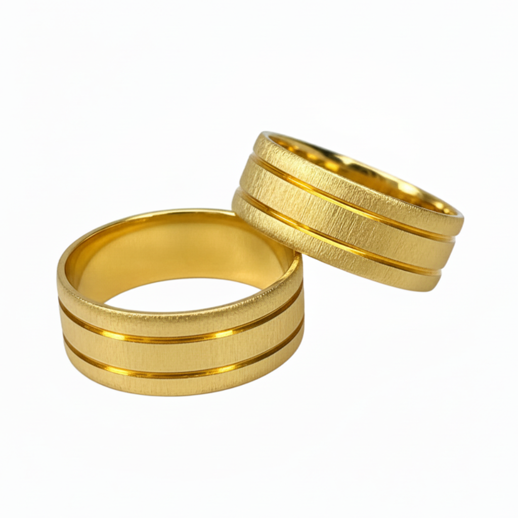 Par de argollas Alex en oro 6mm