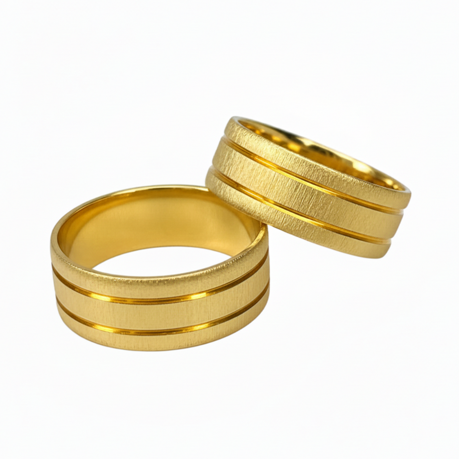 Par de argollas Alex en oro 6mm