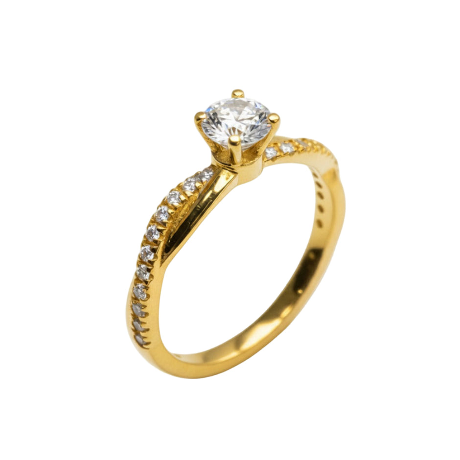 Anillo Slim en oro 0.50 ct