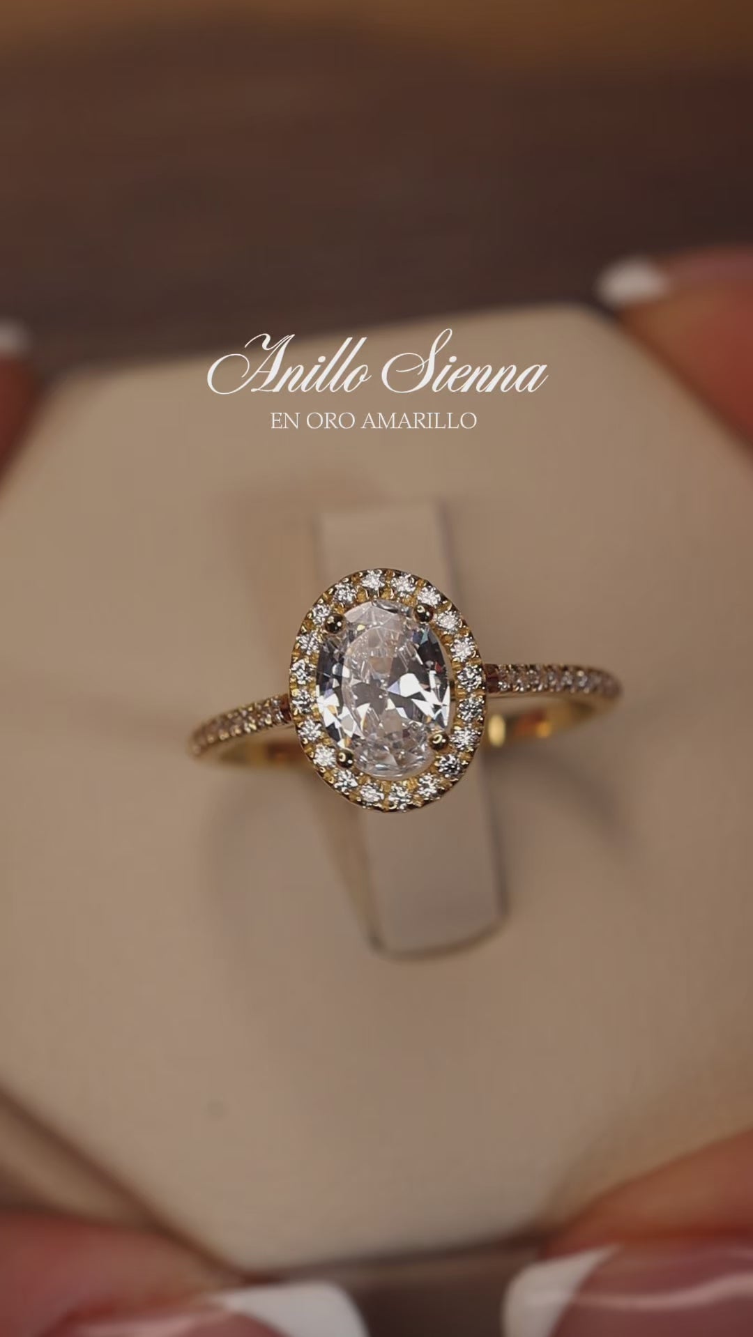 Anillo Sienna en Oro Amarillo 14k con Circonia Mod.15897