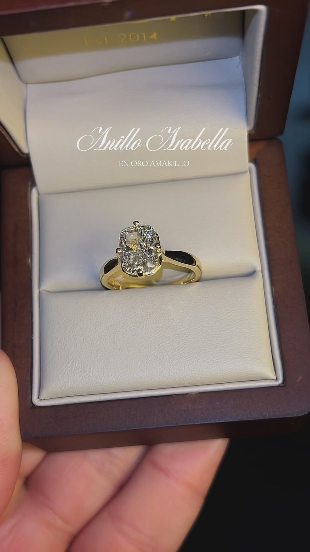 Anillo Arabella en Oro con Piedra Central de 2.50 ct