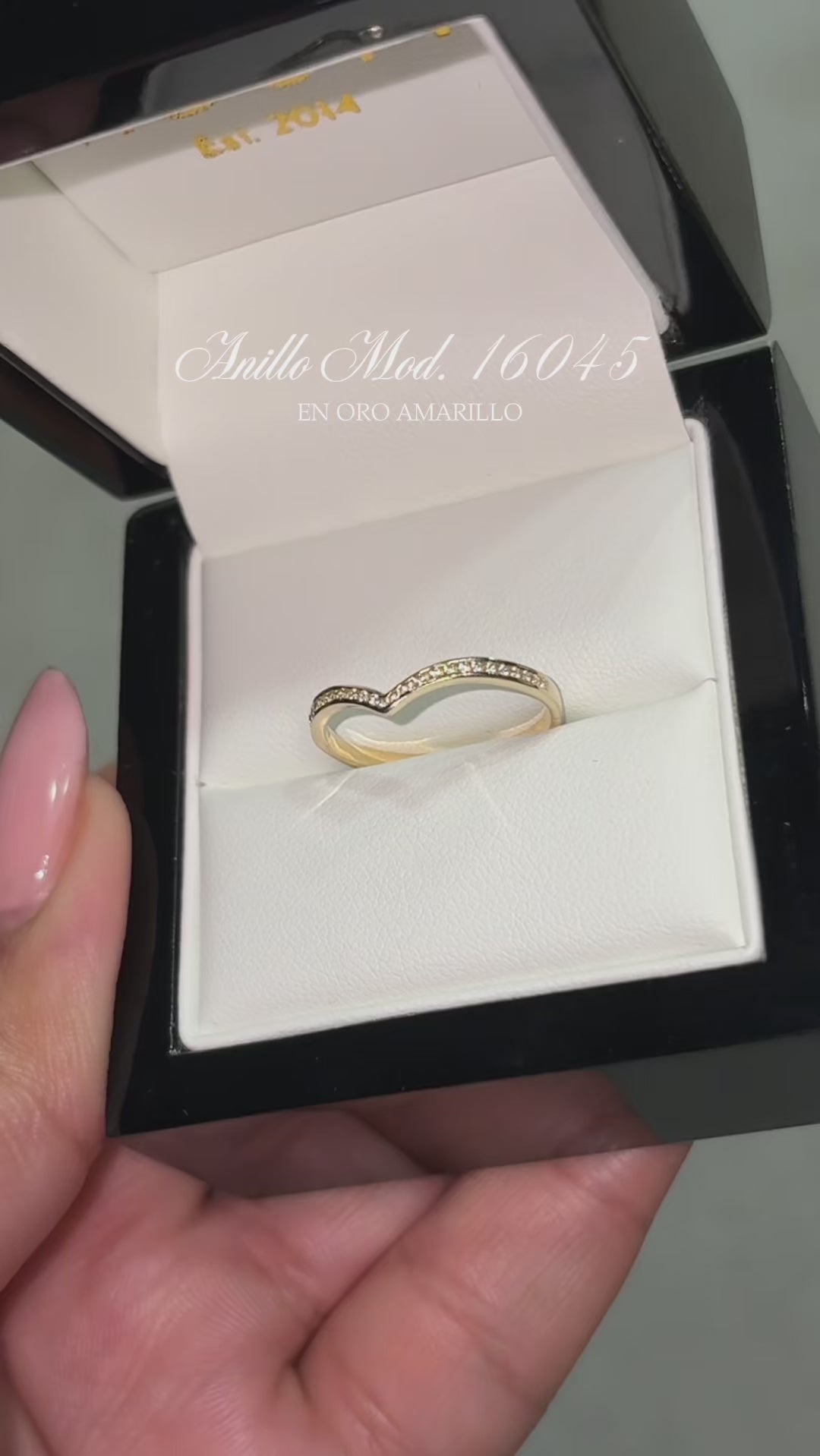Anillo en Oro Amarillo 14k con Circonia Mod.16045