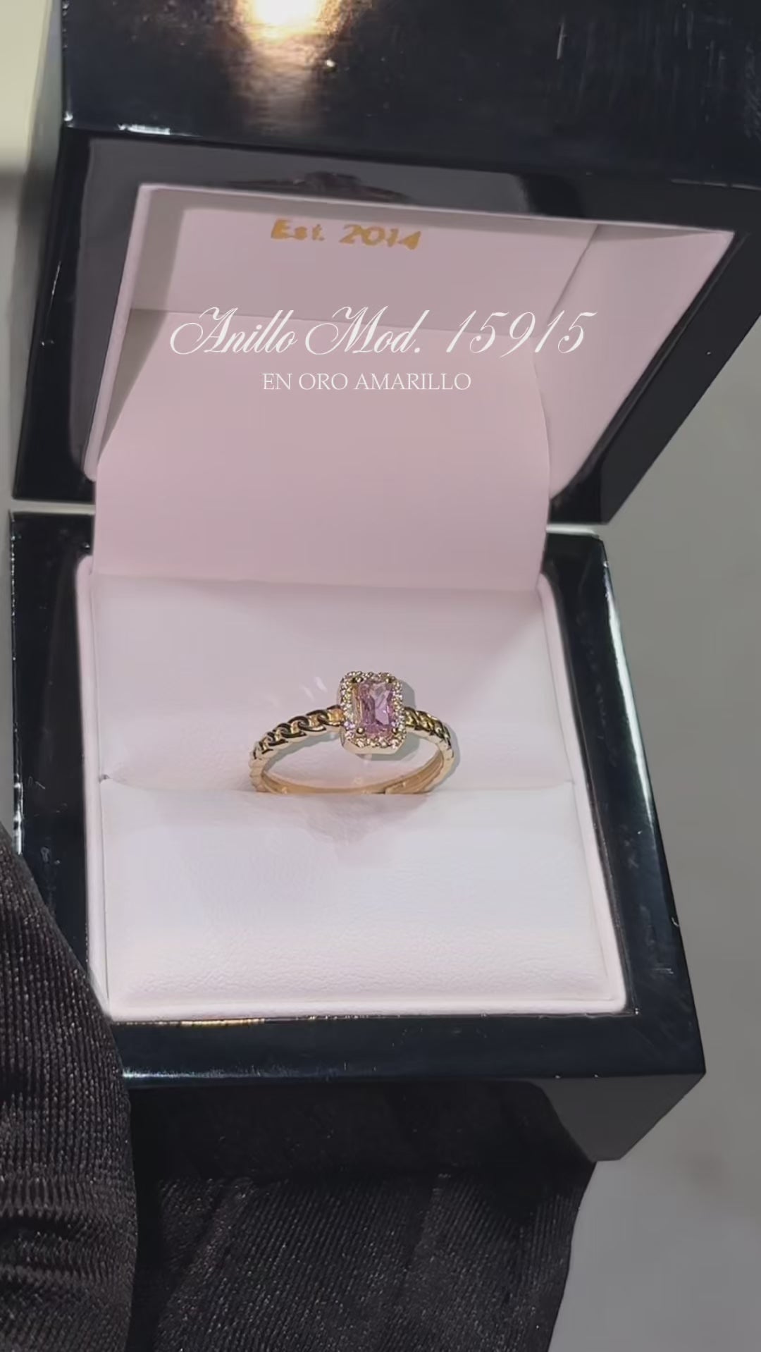 Anillo en Oro Amarillo con Circonia 14k Mod.15915