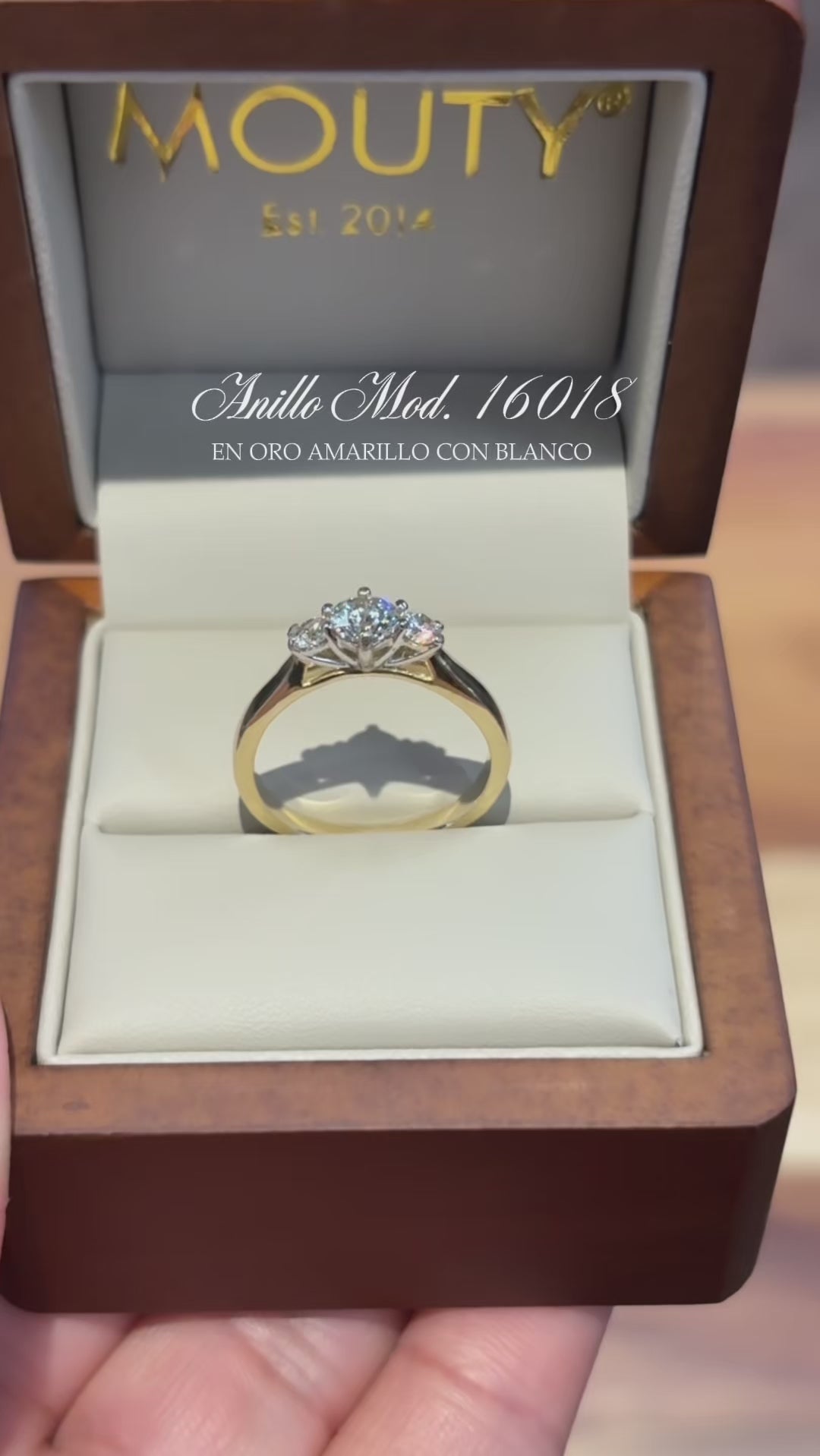 Anillo en Oro Amarillo 14k con Circonia Mod.16018