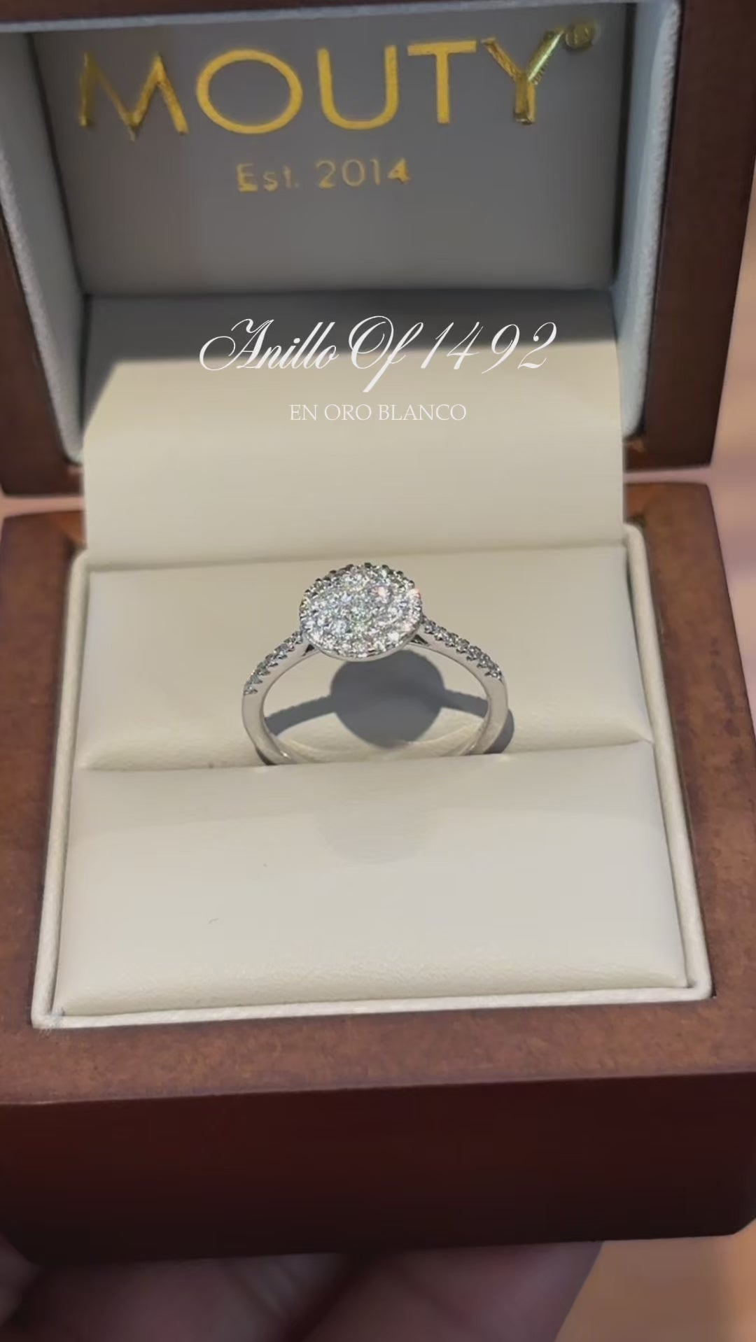 Anillo OF1492 en oro blanco 14k con diamante natural .50cts