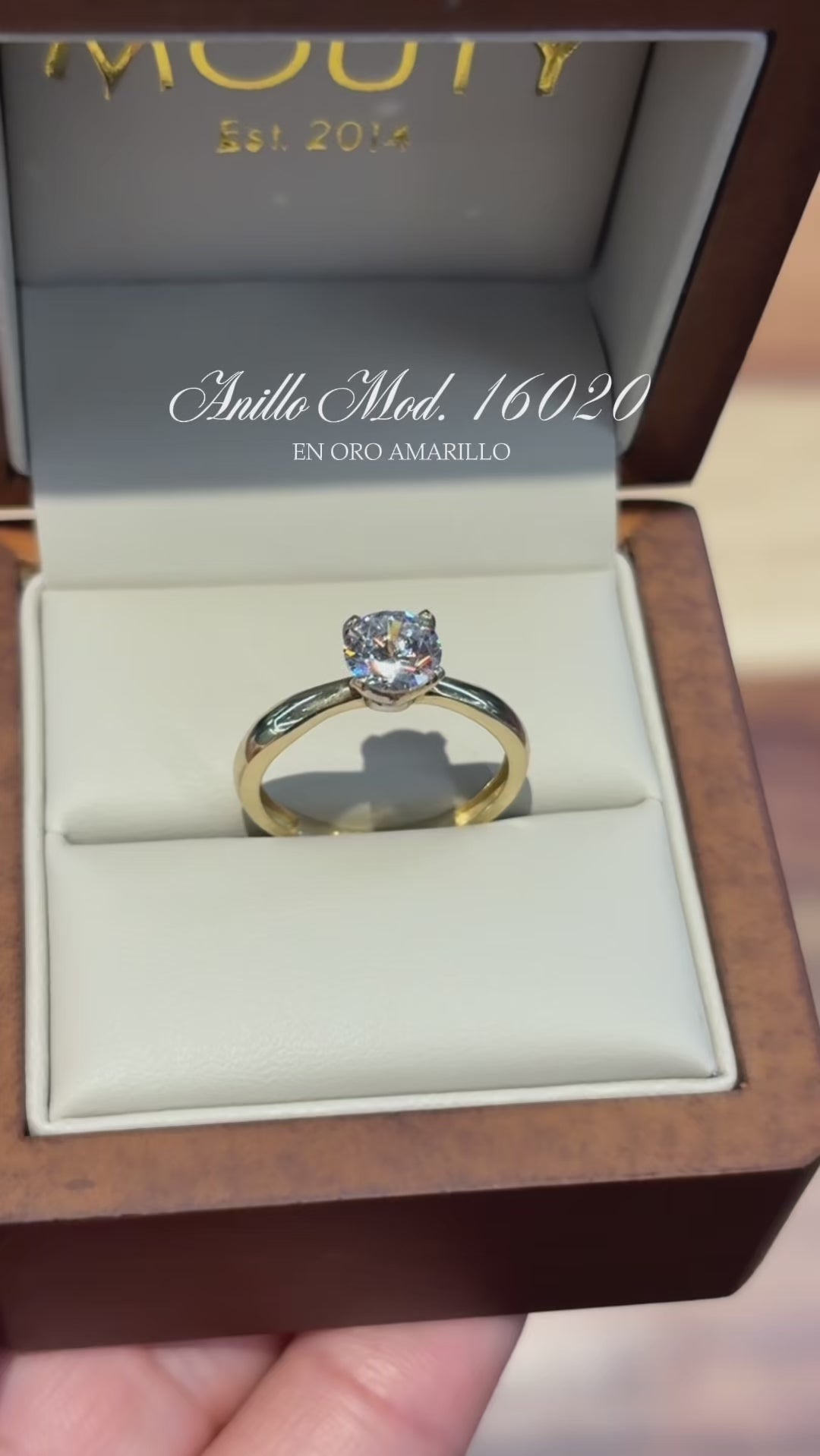 Anillo en oro Amarillo 10k con Circonia Mod. 16020
