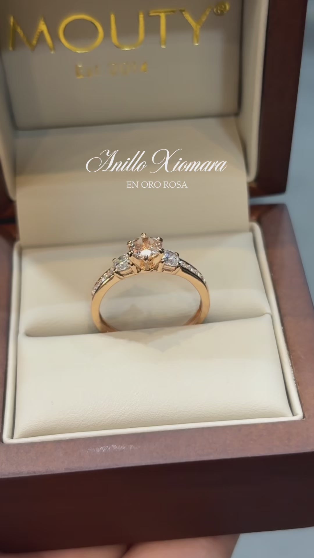 Anillo Xiomara en Oro 14k con Morganita 0.59 ct
