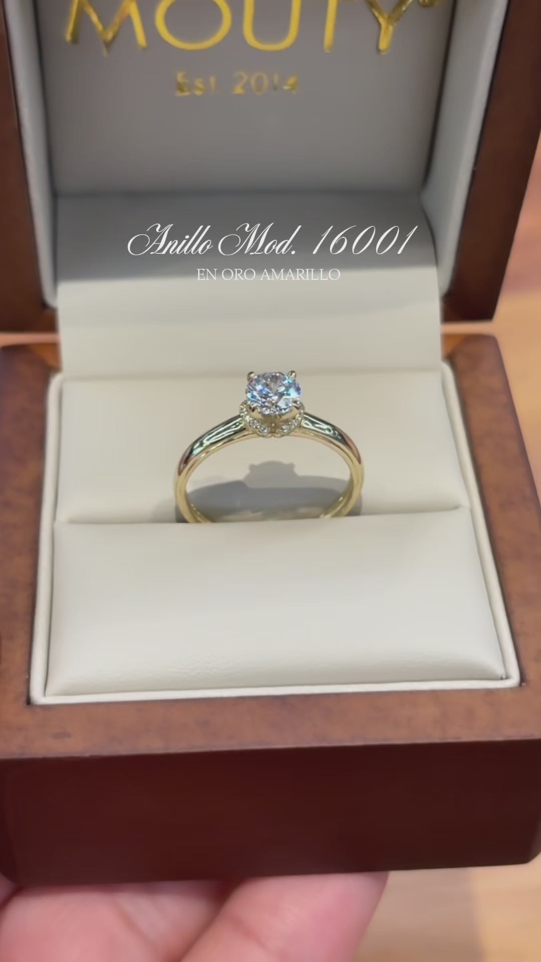 Anillo en Oro Amarillo 14k con Circonia Mod.16001