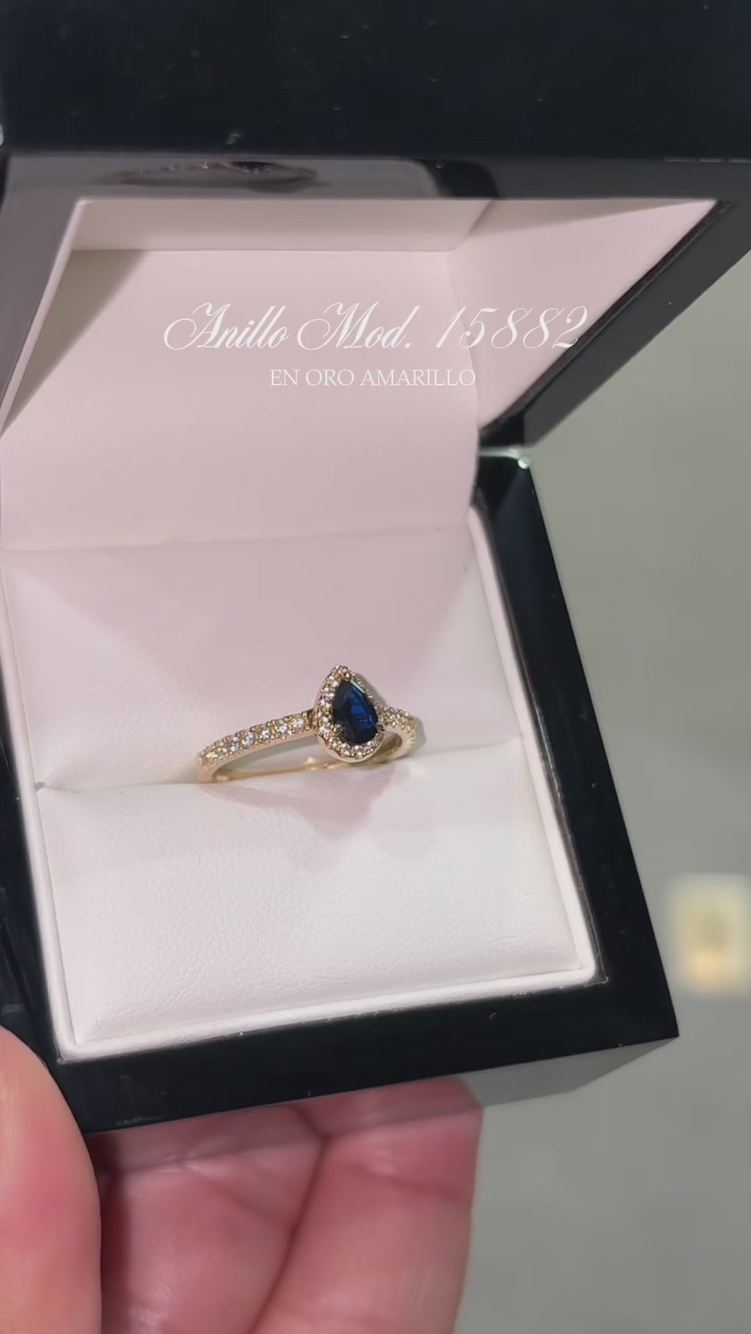 Anillo en Oro Amarillo 14k con Circonia Mod. 15882