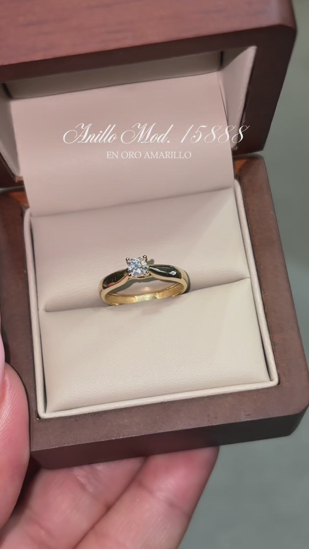 Anillo en Oro Amarillo 14k con Circonia Mod. 15888
