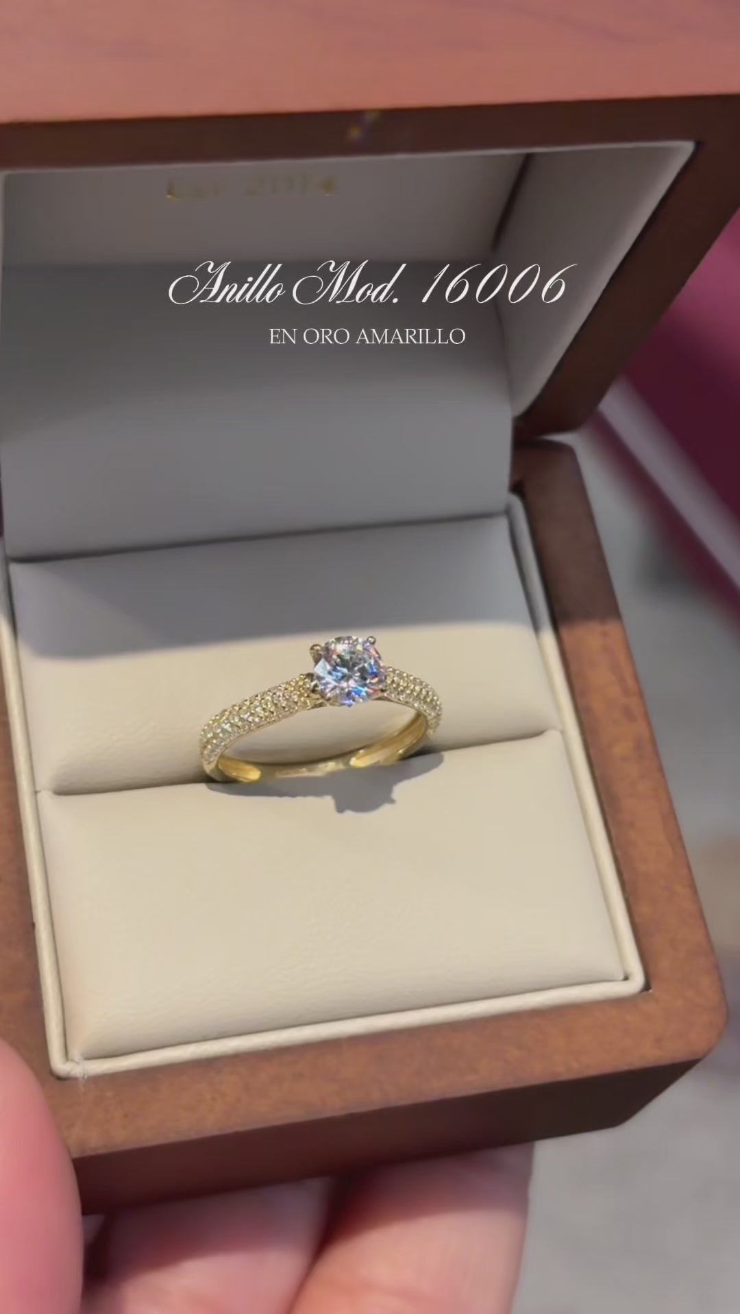 Anillo en Oro Amarillo 14k con Circonia Mod.16006