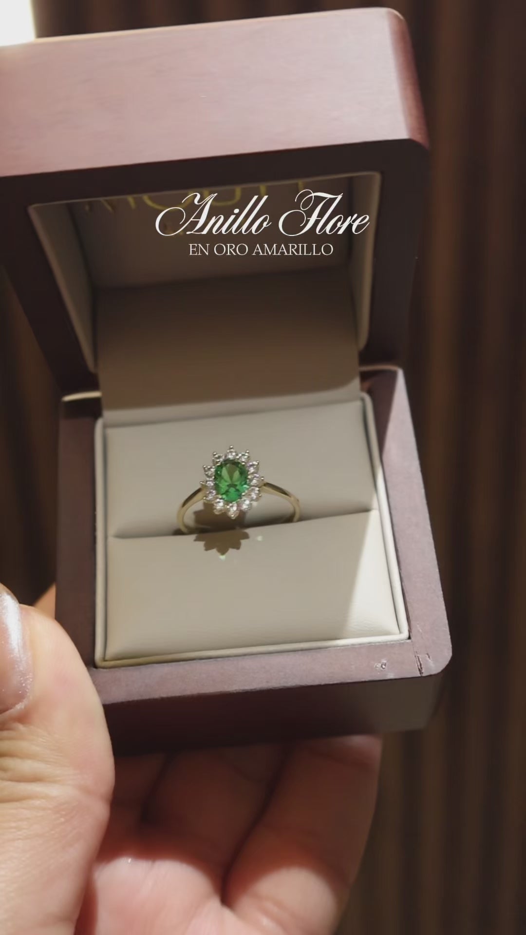 Anillo Flore en Oro Amarillo 14k con Circonia