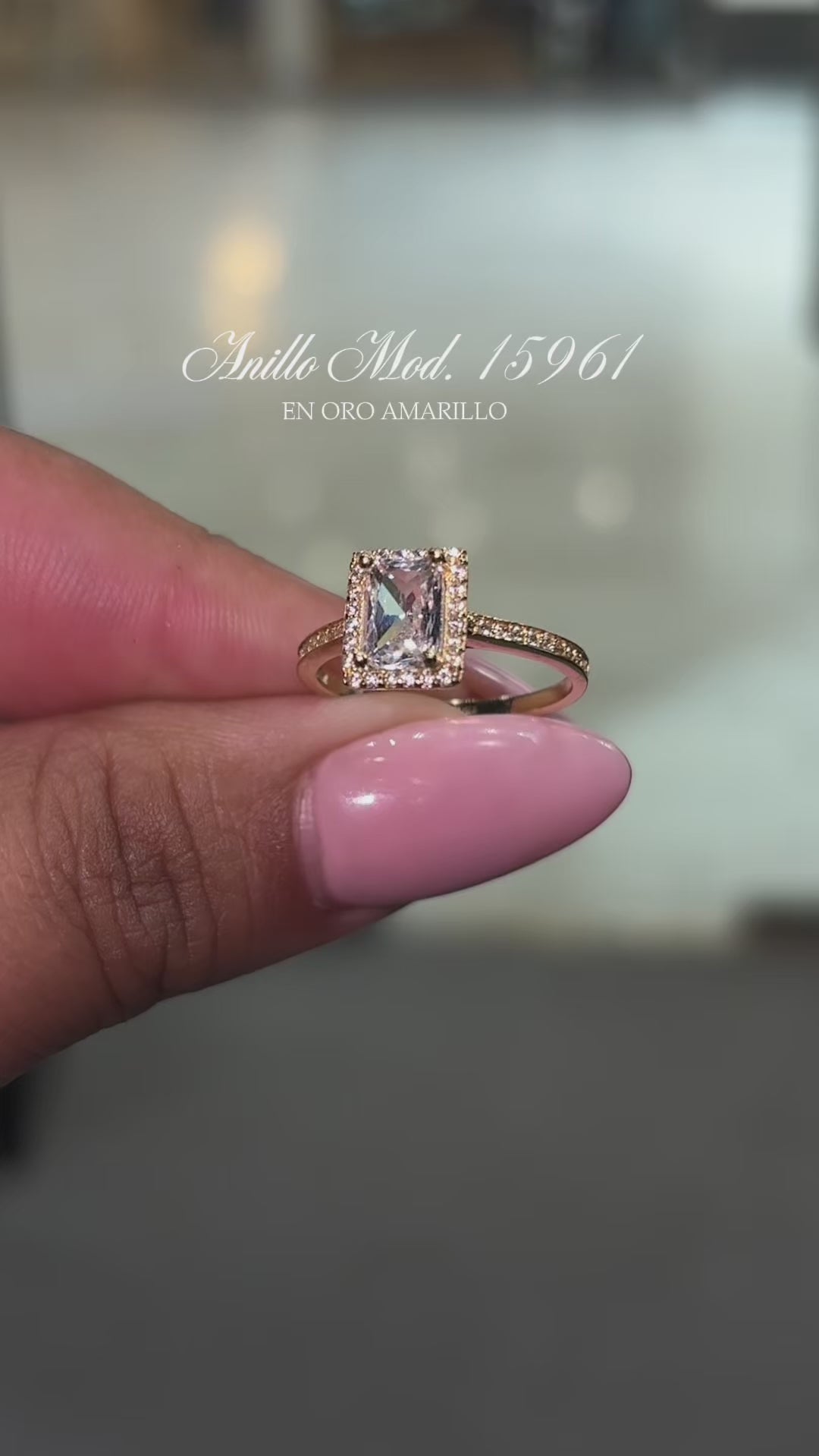 Anillo en Oro Amarillo 10k con Circonia Mod.15961