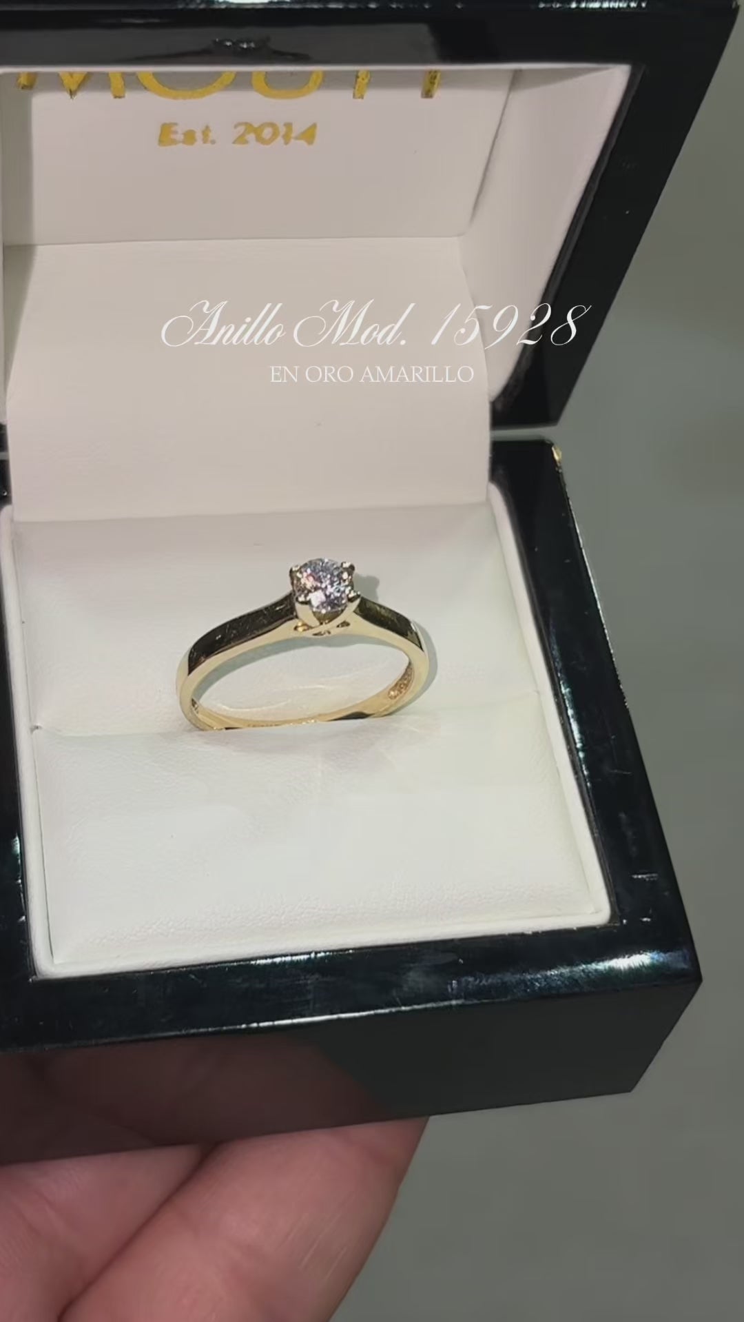 Anillo en Oro Amarillo 10k con Circonia Mod.15928